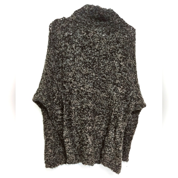 Free People Sz XS Cowl Neck Boho Oversized Sweater Cloud born Alpaca Wool Blend - Picture 2 of 11